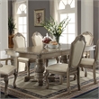 Bowery Hill Antique White Rectangular Double Pedestal Dining Table