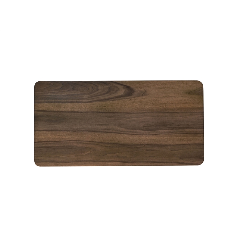 Bowery Hill Lamonte Walnut Coffee Table with Rectangular Top and Tapered Legs