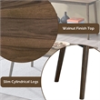 Bowery Hill Lamonte Walnut Coffee Table with Rectangular Top and Tapered Legs