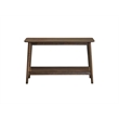 Bowery Hill Lamonte Walnut Sofa Table with Shelf and Rounded Edges