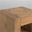 Bowery Hill Contemporary Square End Table with 2 Drawers in Oak