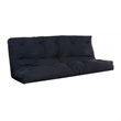 Bowery Hill Black Full Futon Mattress with Tufted Reversible Design