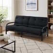 Bowery Hill Black Full Futon Mattress with Tufted Reversible Design