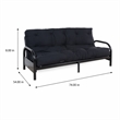 Bowery Hill Black Full Futon Mattress with Tufted Reversible Design