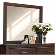 Bowery Hill Rectangular Bedroom Mirror with Wooden Frame in Walnut