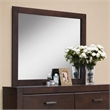 Bowery Hill Rectangular Bedroom Mirror with Wooden Frame in Walnut