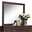 Bowery Hill Rectangular Bedroom Mirror with Wooden Frame in Walnut