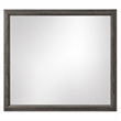 Bowery Hill Rectangular Wooden Frame Bedroom Mirror in Weathered Gray