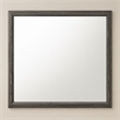 Bowery Hill Rectangular Wooden Frame Bedroom Mirror in Weathered Gray
