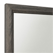 Bowery Hill Rectangular Wooden Frame Bedroom Mirror in Weathered Gray