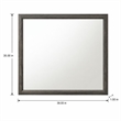 Bowery Hill Rectangular Wooden Frame Bedroom Mirror in Weathered Gray