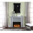 Bowery Hill Fireplace with Mirrored Design and Faux Stones Inserts