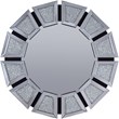 Bowery Hill Round Wall Mirror with Faux Stones Frame