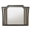 Bowery Hill Arched Metal Mirror with LED Lighting in Metallic Gray