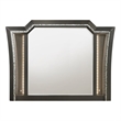 Bowery Hill Arched Metal Mirror with LED Lighting in Metallic Gray