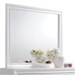 Bowery Hill Rectangular Wood Frame Bedroom Mirror in White