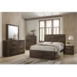 Bowery Hill Rectangular Landscape Wall Mirror in Antique Walnut