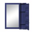 Bowery Hill Full-Length Metal Vanity Mirror with Storage in Blue