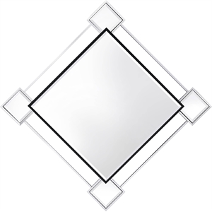 Bowery Hill Metal Frame Wall Accent Mirror in Mirrored and Chrome