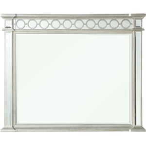 Bowery Hill Rectangular Wooden Wall Mirror in Mirrored Finish