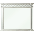 Bowery Hill Rectangular Wooden Wall Mirror in Mirrored Finish