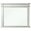 Bowery Hill Rectangular Wooden Wall Mirror in Mirrored Finish