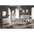 Bowery Hill Rectangular Wall Mirror with Platinum Pieced Frame in Silver
