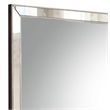 Bowery Hill Rectangular Wall Mirror with Platinum Pieced Frame in Silver
