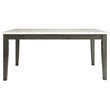 Bowery Hill Rectangular Marble Top Dining Table in White and Gray Oak