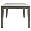 Bowery Hill Rectangular Marble Top Dining Table in White and Gray Oak