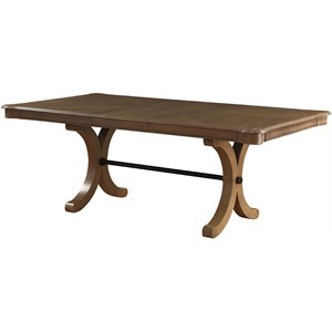 Bowery Hill Rectangular Wooden Extendable Dining Table in Gray Oak