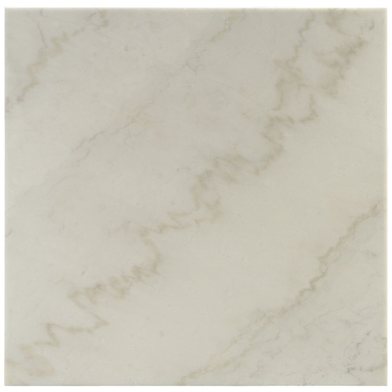 Bowery Hill 40-Inch Square Marble Top Coffee Table in White and Black