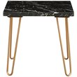 Bowery Hill 22-Inch Square Marble Top End Table in Black and Gold