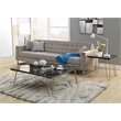 Bowery Hill 22-Inch Square Marble Top End Table in Black and Gold