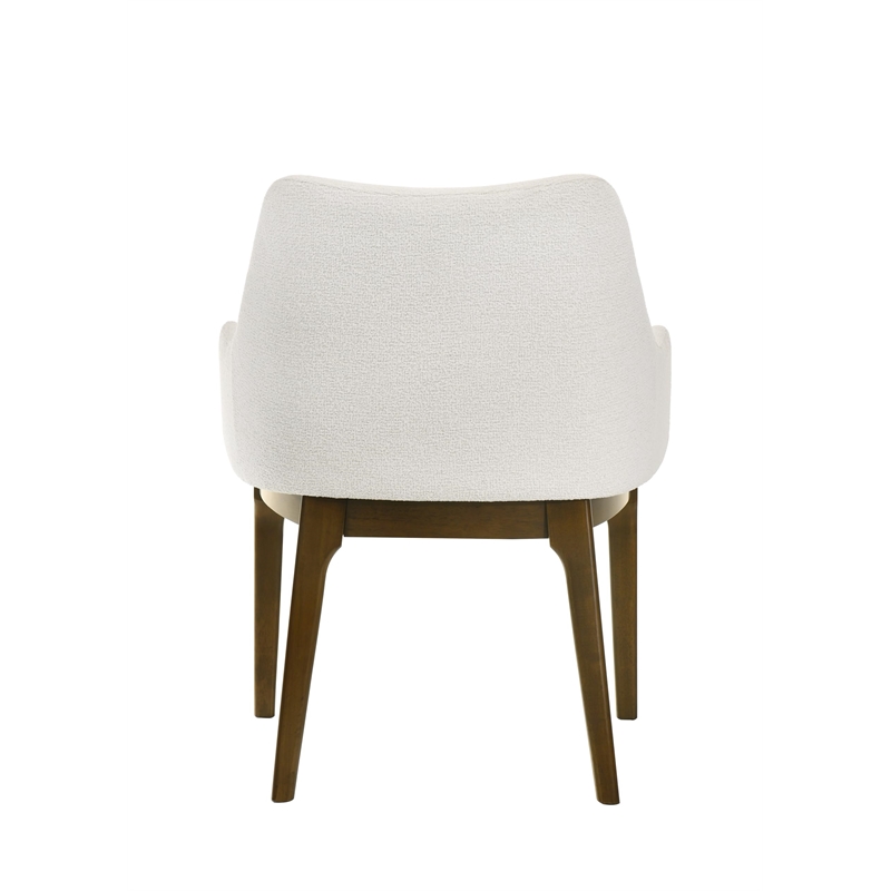 Bowery Hill Upholstered Side Chair Set of 2 in Chenille and Vintage Oak