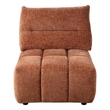Bowery Hill Modular Armless Chair with Adjustable Back in Coral Red Linen