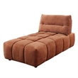 Bowery Hill Modular Chaise with Adjustable Back in Coral Red Linen