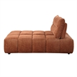 Bowery Hill Modular Chaise with Adjustable Back in Coral Red Linen