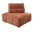 Bowery Hill Modular Wedge Sectional Piece in Coral Red Linen