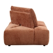 Bowery Hill Modular Wedge Sectional Piece in Coral Red Linen