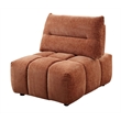 Bowery Hill Modular Wedge Sectional Piece in Coral Red Linen