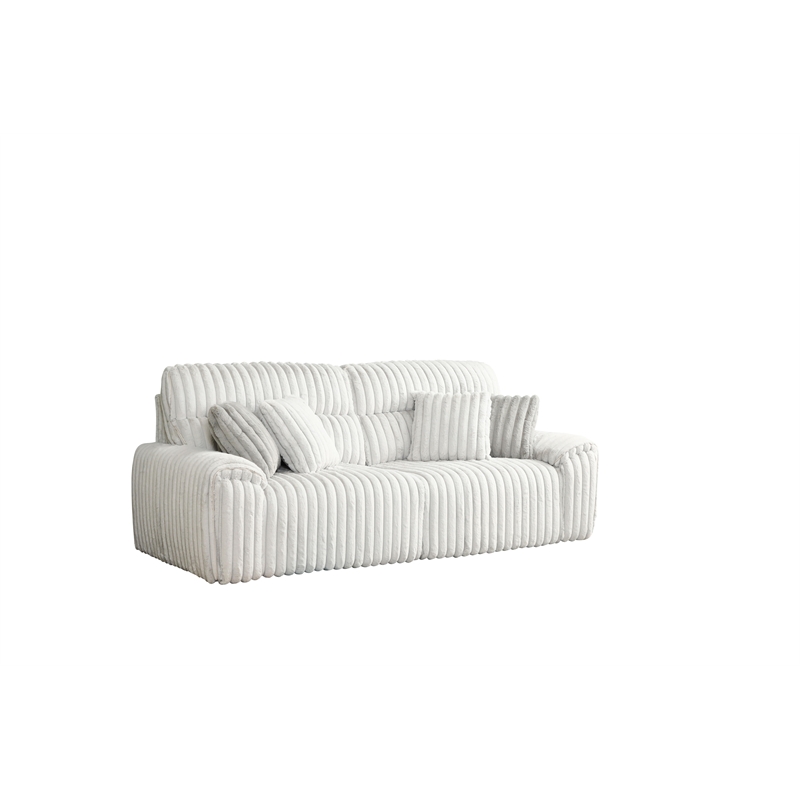 Bowery Hill Power Motion Sofa with Sleeper and USB Port in Grey Corduroy