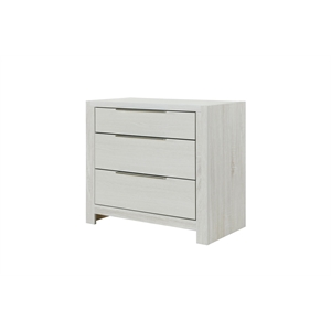 Bowery Hill Upholstered Nightstand with Drawer in Beige Linen