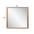 Bowery Hill Minimalist Rectangular Wall Mirror with Oak Frame