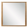 Bowery Hill Minimalist Rectangular Wall Mirror with Oak Frame