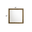 Bowery Hill Rectangular Wall Mirror with Wood Frame in Light Aspen Brown