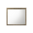 Bowery Hill Rectangular Wall Mirror with Grooved Frame in Antique Oak