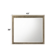 Bowery Hill Rectangular Wall Mirror with Grooved Frame in Antique Oak