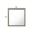 Bowery Hill Rectangular Wall Mirror with Beveled Edges in Weathered Gray