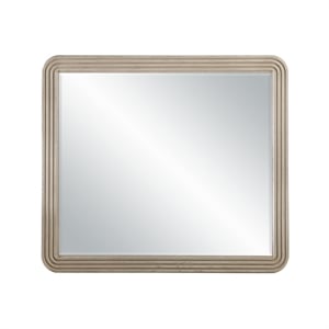 Bowery Hill Rectangular Wall Mirror with Layered Frame in Light Oak